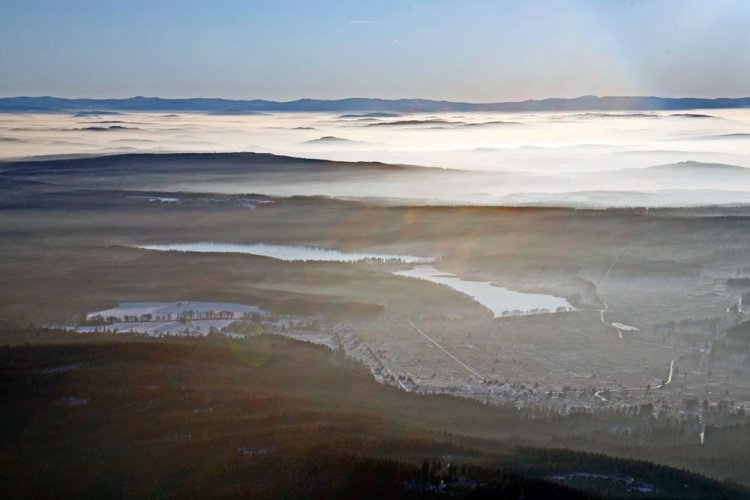 Padrť a v pozadí Šumava